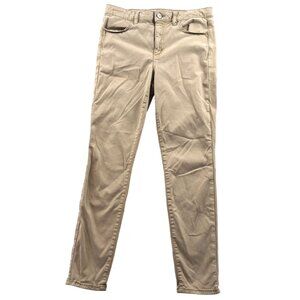 American Eagle Women's Beige Skinny Pants Size 10 Regular Fit Stretch